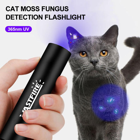 USB Rechargeable 365nm UV Flashlight Ultraviolet Lamp Torch Black-TI00772-Veeddydropshipping