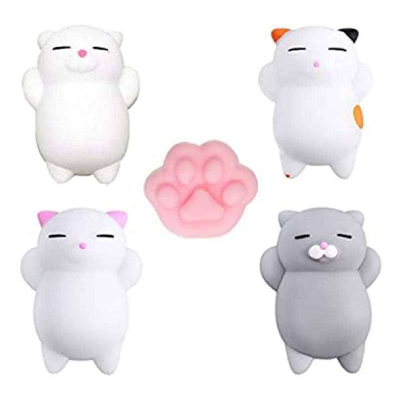 5pcs Cat Mochi Squishy Mini Squishy Toy Cute Soft Mochi Toys-TB01530-Veeddydropshipping