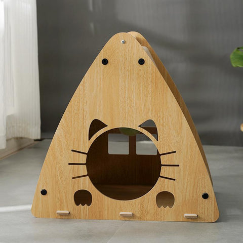 Cat Scratch Nest Cat Supplies Solid Wood-HA01444-Veeddydropshipping