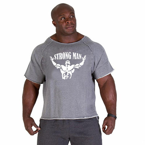 Fashion brand cotton T-shirt top for men's gym fitness shirt for men-Veeddydropshipping