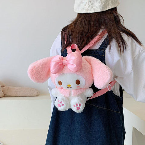 Kawaii Sanrioed My Melody Cinnamoroll Cartoon Plush Bag Anime-TB00071-Veeddydropshipping