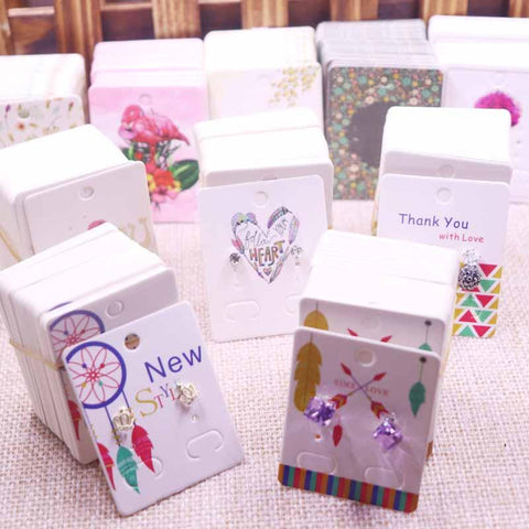 100Pcs Display Card Earring card Tag card DIY jewelry -JW01671-Veeddydropshipping