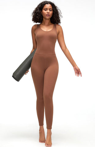 2023 Pad Cross Back One Piece Jumpsuit Air Yoga Sets Sports Outfit Suits -OS00792-Veeddydropshipping