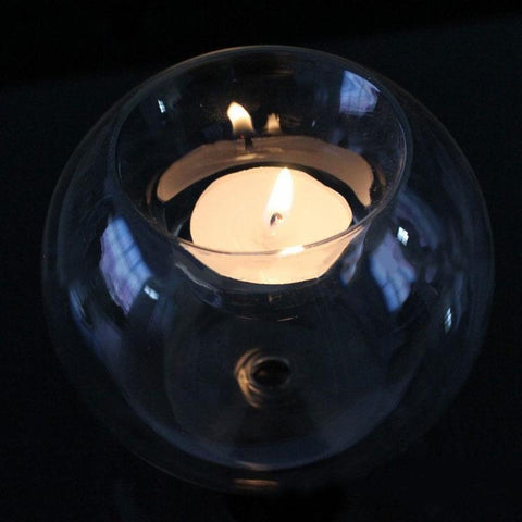 Europe style round hollow glass candle holder-HA00376-Veeddydropshipping