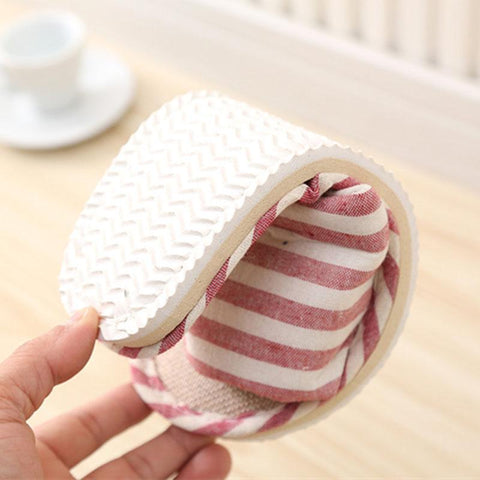 Autumn Linen Home Slippers Female Soft Comfortable-BS01186-Veeddydropshipping