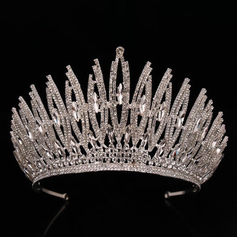 Diadem Queen Princess Tiaras Bridal Hair Jewelry Hair Accessories -JW00499-Veeddydropshipping