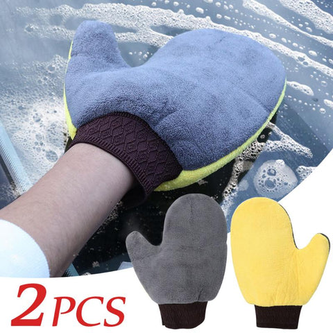 Car Washing Gloves Soft Microfiber Coral Velvet Strong Water-AM00470-Veeddydropshipping