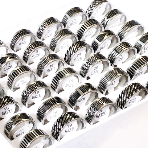 Wholesale Classic Wedding Band Rings Stainless Steel Jewelry -JW00428-Veeddydropshipping