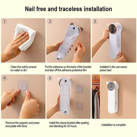 Retractable Punch Free Adhesive Storage Holders-HA00939-Veeddydropshipping