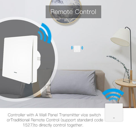 WiFi Smart Wall Light Switch RF433 Push Button Transmitter Smart life-TI01128-Veeddydropshipping