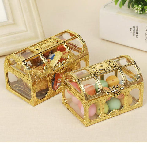 Vintage Golden Pirate Treasure Storage Box-HA00811-Veeddydropshipping