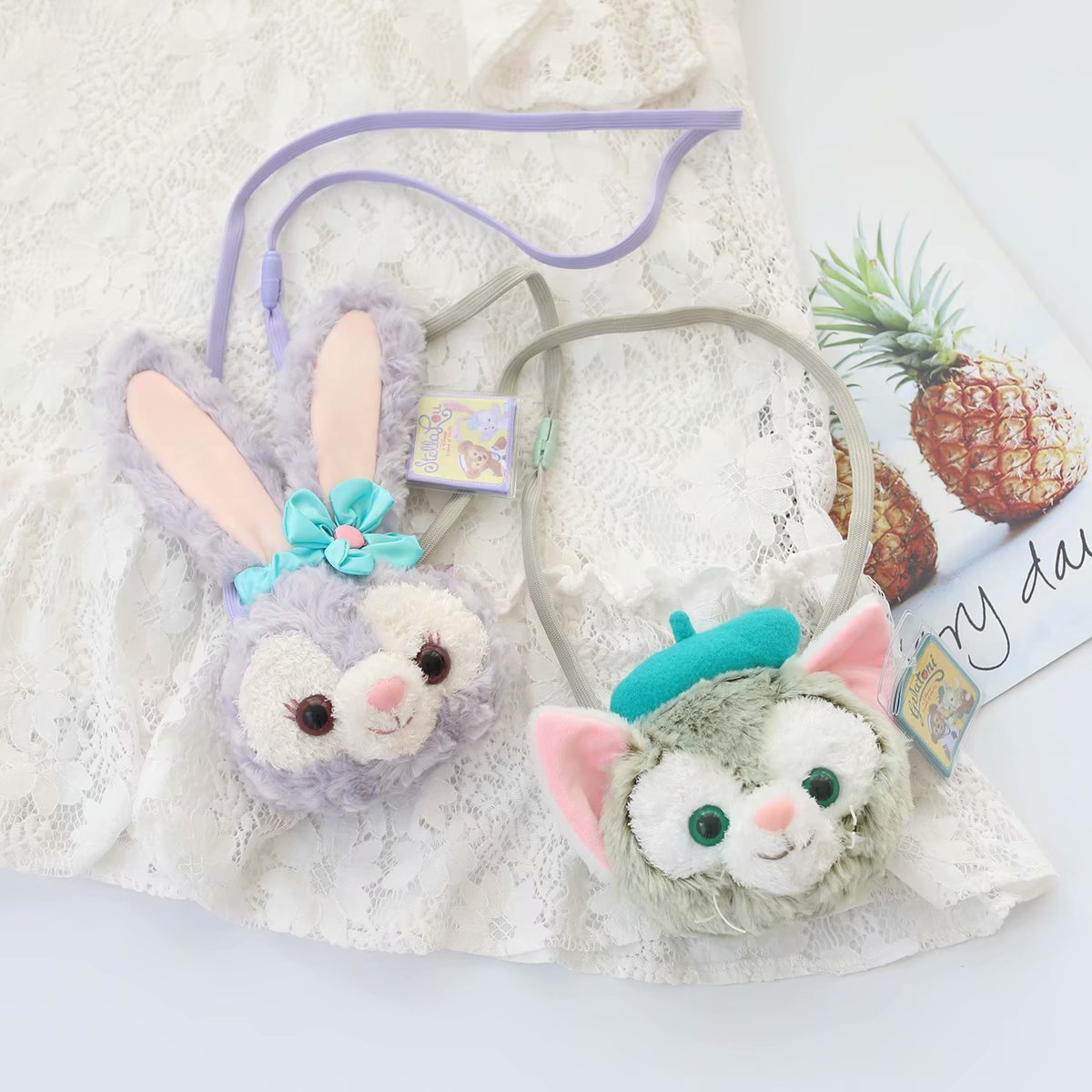 12Cm Disney Stellalou Gelatoni Cute Plush Backpack Soft Stuffed-TB00036-Veeddydropshipping