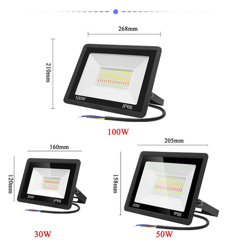 Tuya WiFi Smart LED Floodlight Reflector 220V 30W 50W 100W RGB-TI00880-Veeddydropshipping