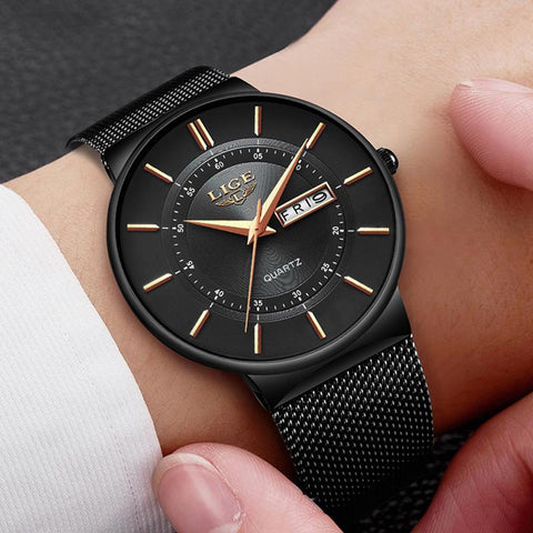 Luxury Waterproof Date Clock Male Steel Quartz Watch -JW00689-Veeddydropshipping