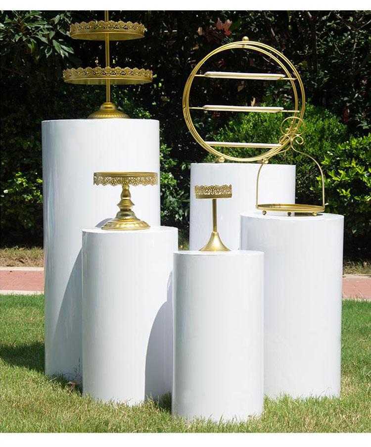 Round Cylinder Pedestal Display Art Decor-HA00596-Veeddydropshipping