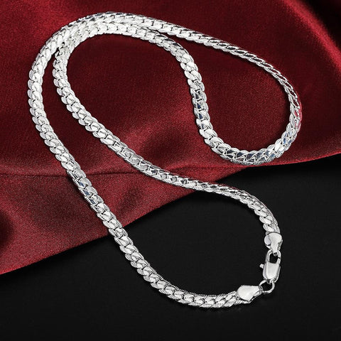 925 sterling silver 18K gold chain bracelets neckalce  jewelry sets -JW00215-Veeddydropshipping