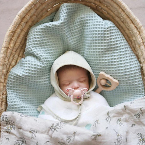 Cotton Waffle Baby Swaddle Blankets Tassel Newborn Receiving Blanket-TB00696-Veeddydropshipping