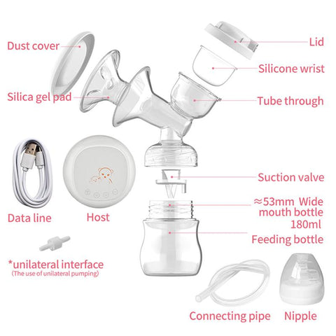 Rechargeable Electric Breast Pump Feeding Milk Baby Bottles Breast Pump-TB00677-Veeddydropshipping