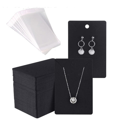 Earring Cards Necklace Display Cards with Bags for DIY Jewelry-JW01655-Veeddydropshipping