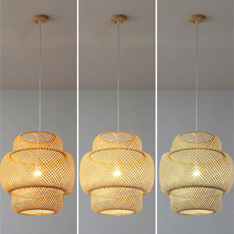 Modern Hand Woven Bamboo Art Chandelier-TI00313-Veeddydropshipping