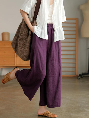 Women Wide Leg Pants Korean Fashion Straight Pants-WF00421-Veeddydropshipping