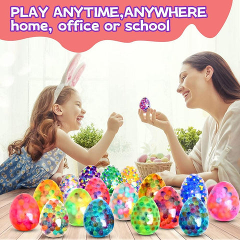 6/12PCS Easter Eggs Colorful Water Beads Stress Relief-TB01543-Veeddydropshipping