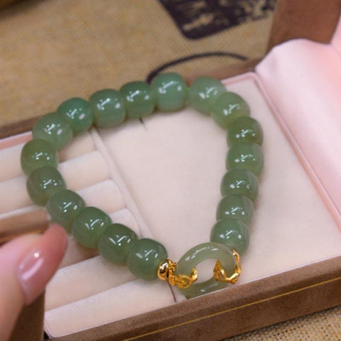 Natural Hetian Jade Bracelet Elegant RetroWomen Casual Jewelry-JW00895-Veeddydropshipping