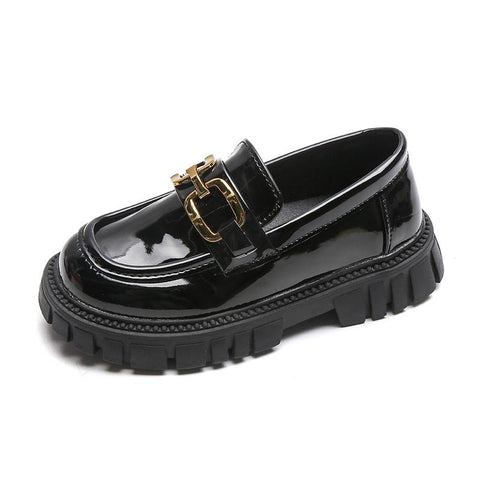 Princess Shoes 2022 Spring Black Loafers Baby Boys School Shoes-TB00126-Veeddydropshipping