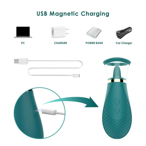 Clitoral Vibrator Sucking and Licking Tongue Sex Toy for Women Nipples Vagina -BH01275-Veeddydropshipping