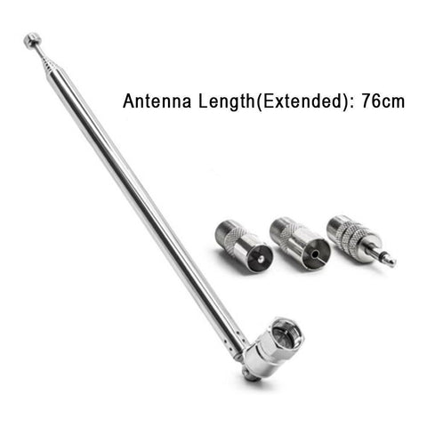 FM Radio Antenna Replacement Telescopic Screw F Type Male Plug Connector Adapter-CE00839-Veeddydropshipping