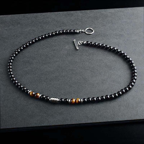 Stainless Steel Men Tiger Necklace Hip Hop -JW01183-Veeddydropshipping