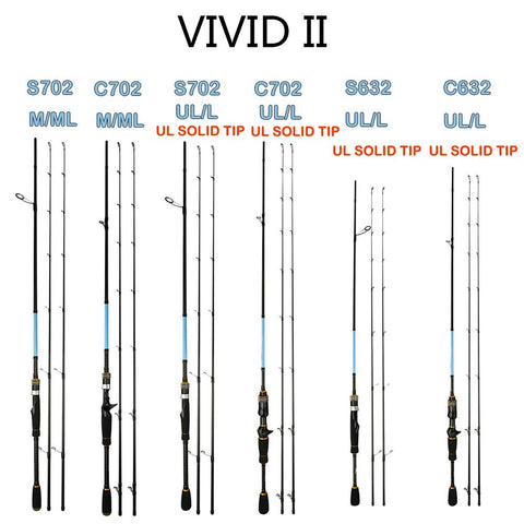 M/ML Spinning Rod Solid Tip 2.1m 1.92m Trout Rod Fast Action Carbon Rod-OS00395-Veeddydropshipping