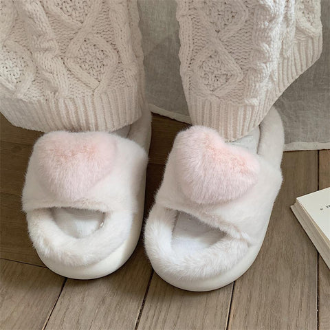 Cotton Slippers Fashion Home Bedroom Warm Love Plush-BS01113-Veeddydropshipping