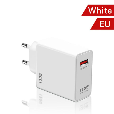 120W Super Fast Charging USB Charger EU/US/UK Plug-PA00039-Veeddydropshipping
