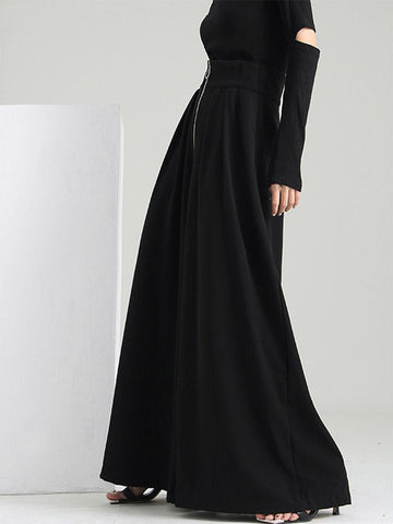 Women Trousers High Waist Vertical Wide Leg Pants-WF00472-Veeddydropshipping