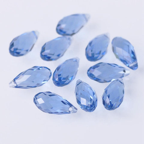 Faceted Crystal Glass Pendant Drops Loose Beads for Making DIY-JW01516-Veeddydropshipping