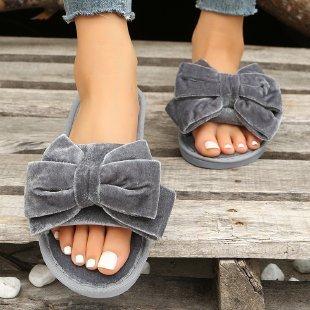 Faux Fur Floor Shoes Indoor Ladies Warm Home Slippers-BS01144-Veeddydropshipping