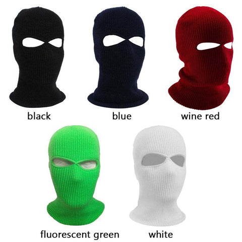 New Full Face Cover Mask Two 2 Hole Balaclava Knit Hat Army Tactical CS Winter -OS01166-Veeddydropshipping