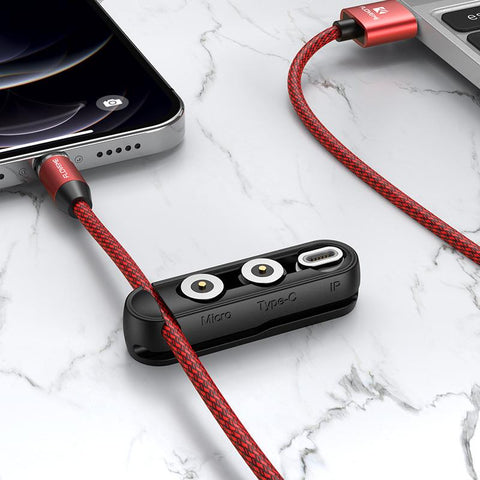 Cable Organizer &amp; Magnetic Plug Box Silicone USB Cable Winder Flexible Cable-PA00923-Veeddydropshipping