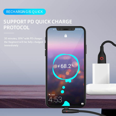3A 90 Degree Fast Charging USB Charger Cable For iPhone 14 13 12 11 Pro X XR XS Max-PA00037-Veeddydropshipping