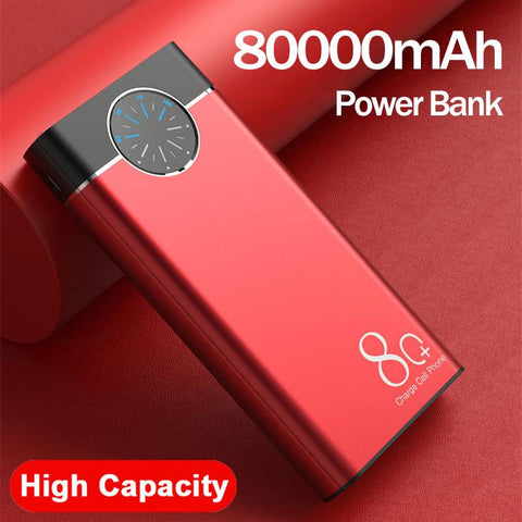 80000mAh Mobile Power Bank Fashion Roulette Display Aluminum Alloy Shell Portable-PA00463-Veeddydropshipping