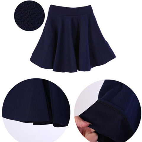 Women Candy colors stretch Mini Skirt-WF00463-Veeddydropshipping
