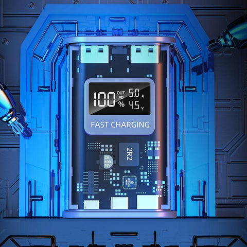 30000mAh Transparent Fast Charging Power Bank 22.5W PD Portable External Spare Battery Pack-PA00501-Veeddydropshipping