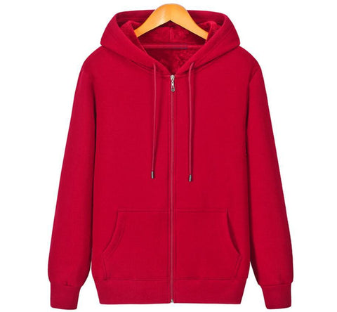 Autumn and Winter large zipper hooded sweatshirt -Veeddydropshipping