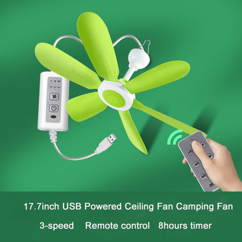 Remote Control Timing  USB Ceiling Fan Tent -CO00049-Veeddydropshipping