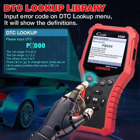 LAUNCH X431 Full OBD2 Scanner CR3008 Car Diagnostic Tool Check Engine-AM00273-Veeddydropshipping