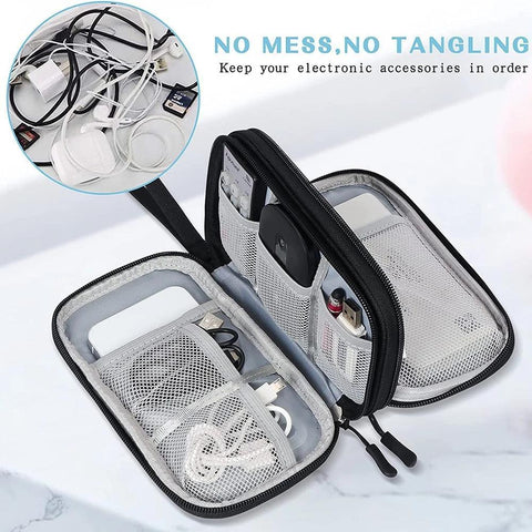 Travel Organizer Bag Cable Storage Organizers Pouch Carry Case Portable Waterproof Double Layers-PA00882-Veeddydropshipping