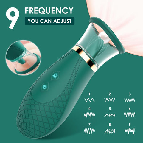 Clitoral Vibrator Sucking and Licking Tongue Sex Toy for Women Nipples Vagina -BH01275-Veeddydropshipping