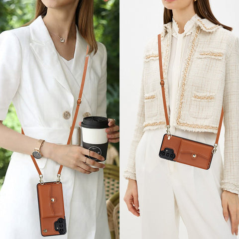 Luxury Leather Phone Case For Samsung Galaxy A73 A71 A70 A53 A52 A51 A50-PA00233-Veeddydropshipping