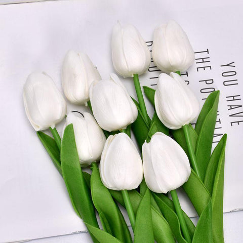 Tulip PU Artificial Flower Real Touch Bouquet-HA00658-Veeddydropshipping